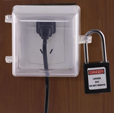 lock for outside electrical box|locking electrical outlet box.